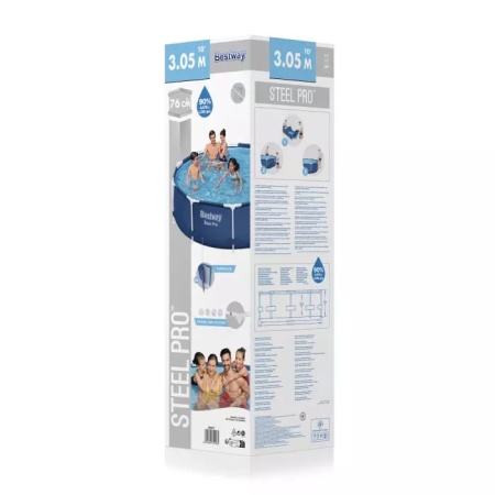 Bestway 56677 BW Каркасный бассейн Steel Pro 305х76см, 4678л Bestway 56677 BW Каркасный бассейн Steel Pro 305х76см, 4678л