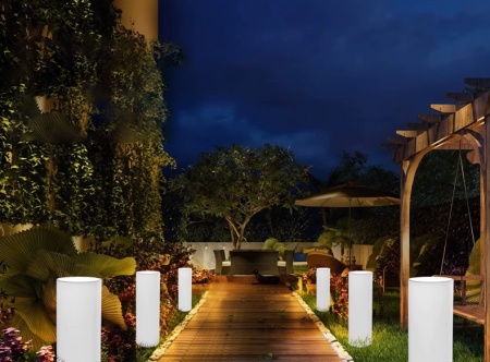 Светильник Цилиндр 40х40 питание от АКБ, RGB